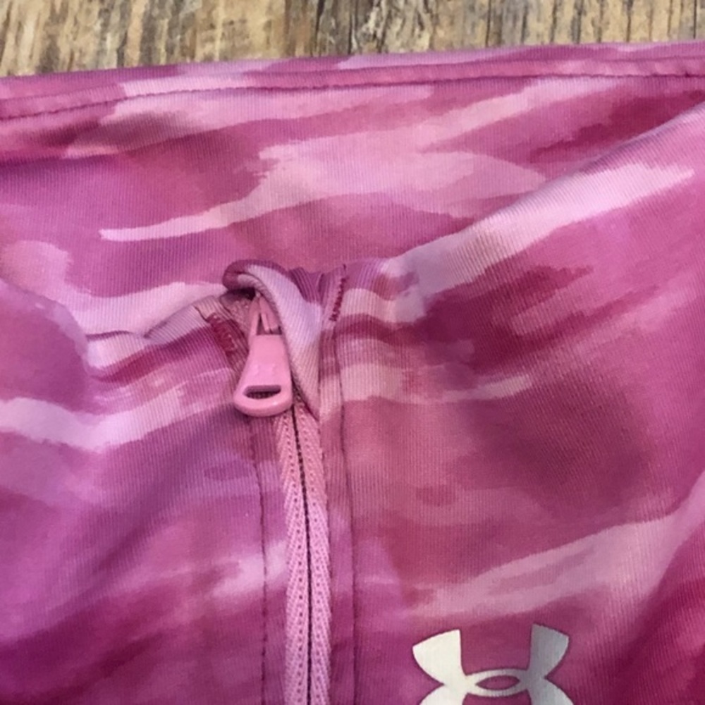 Under Armour ColdGear Pink Camo Athletic Half-Zip Pullover Top Size XS EUC - Picture 3 of 7